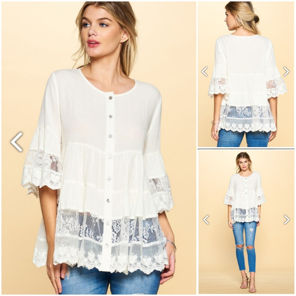 Gorgeous Lace-Trimmed Top